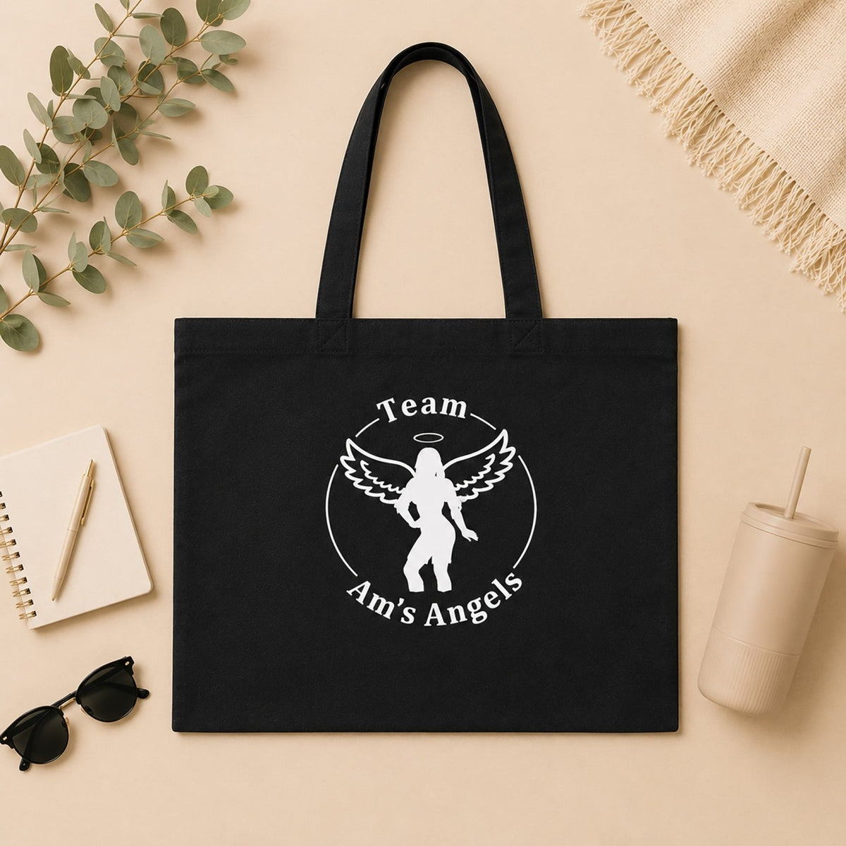 Custom Canvas Tote - Am's Angels - Gifts Are Blue