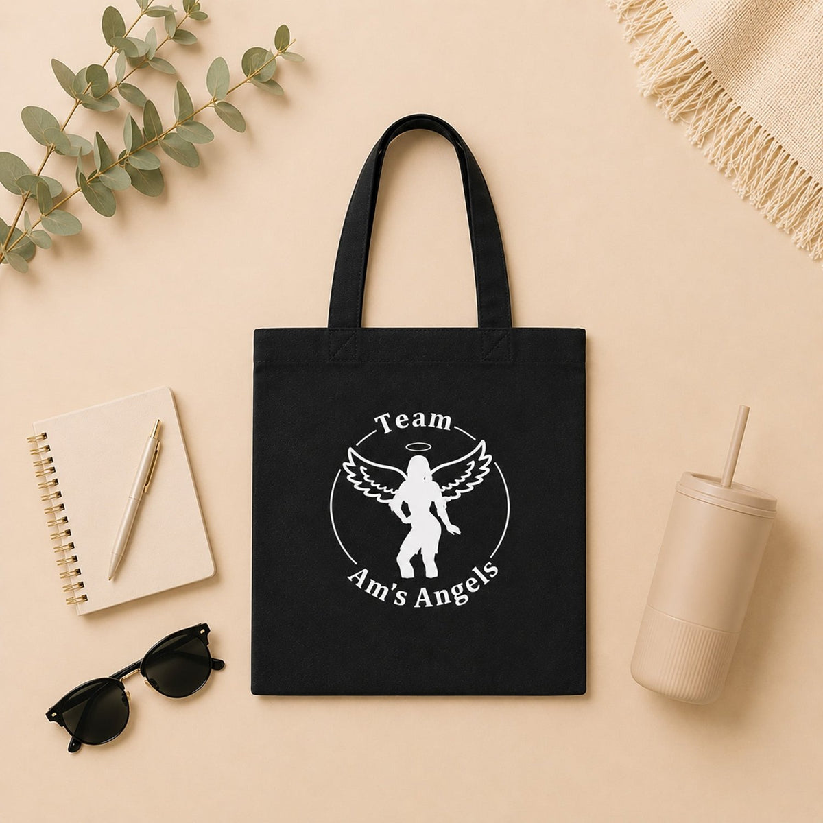 Custom Canvas Tote - Am's Angels - Gifts Are Blue