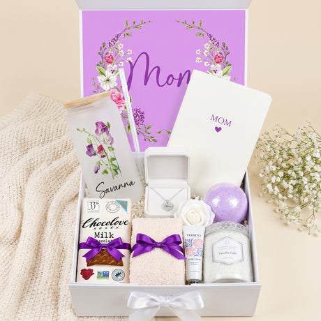 Bloom and Beloved Personalized Gift Box for Mom - Birth Month Flower Tumbler