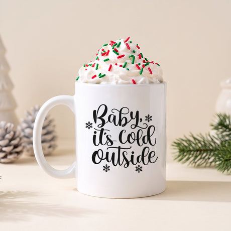 Baby It's Cold Outside Christmas Mug - Gifts Are Blue