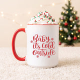 Baby It's Cold Outside Christmas Mug - Gifts Are Blue