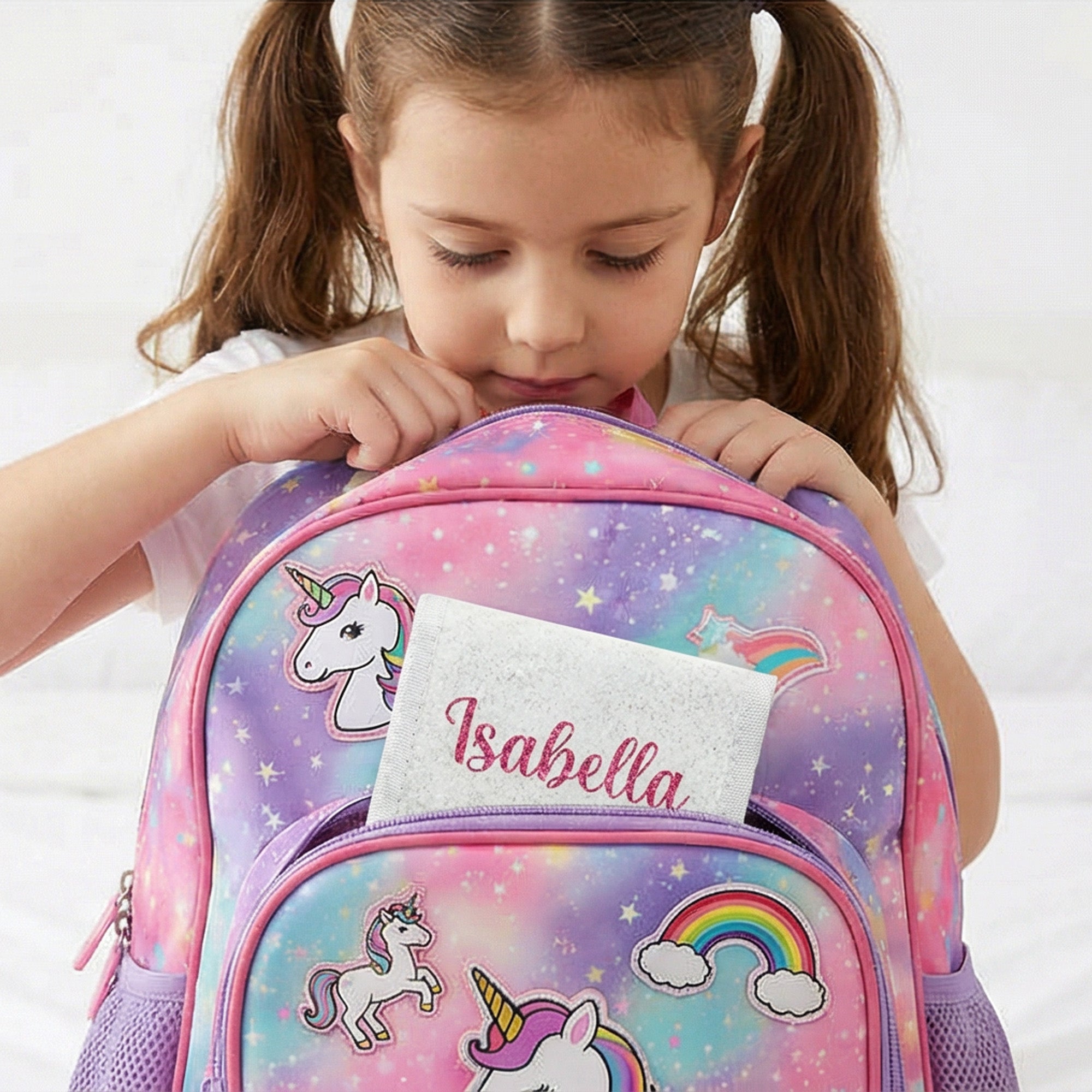 Sparkly Personalized Wallets for Kids with Name, Gifts for Girls