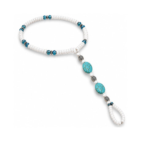 Turquoise Blue and White Stretchable Beach Wedding Footwear - Gifts Are Blue