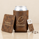 3 Piece Personalized Groomsmen Proposal Gift Set - Gifts Are Blue