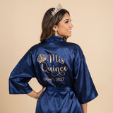 Pretty and Simple Personalized Mis Quince Robes with Name and Date