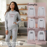 Custom Loungewear Set for Kids - Toddler to Preteen, Personalized Kids Clothing, Toddler Hoodie no Drawstrings