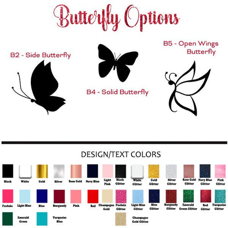 Bella Template Personalized Robes with Name and Butterfly Design for All Occasions - Gifts Are Blue