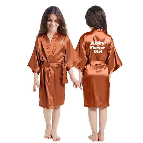 Personalized Glitter Butterfly Satin Robes