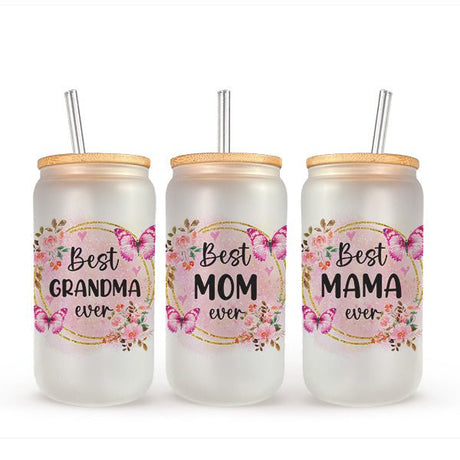 Equipped with a bamboo lid and straw, this glass tumbler makes for the perfect gift for mom or grandma. A lasting iced coffee cup with lid and straw. allSKUs.