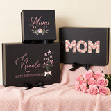 Multi Design Personalized Empty Mom Gift Box w Magnetic Lid, Bow and Crinkle Paper