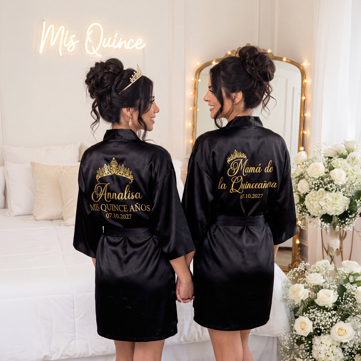 Classic Princess Quince Robe Personalized, Quinceanera Gift