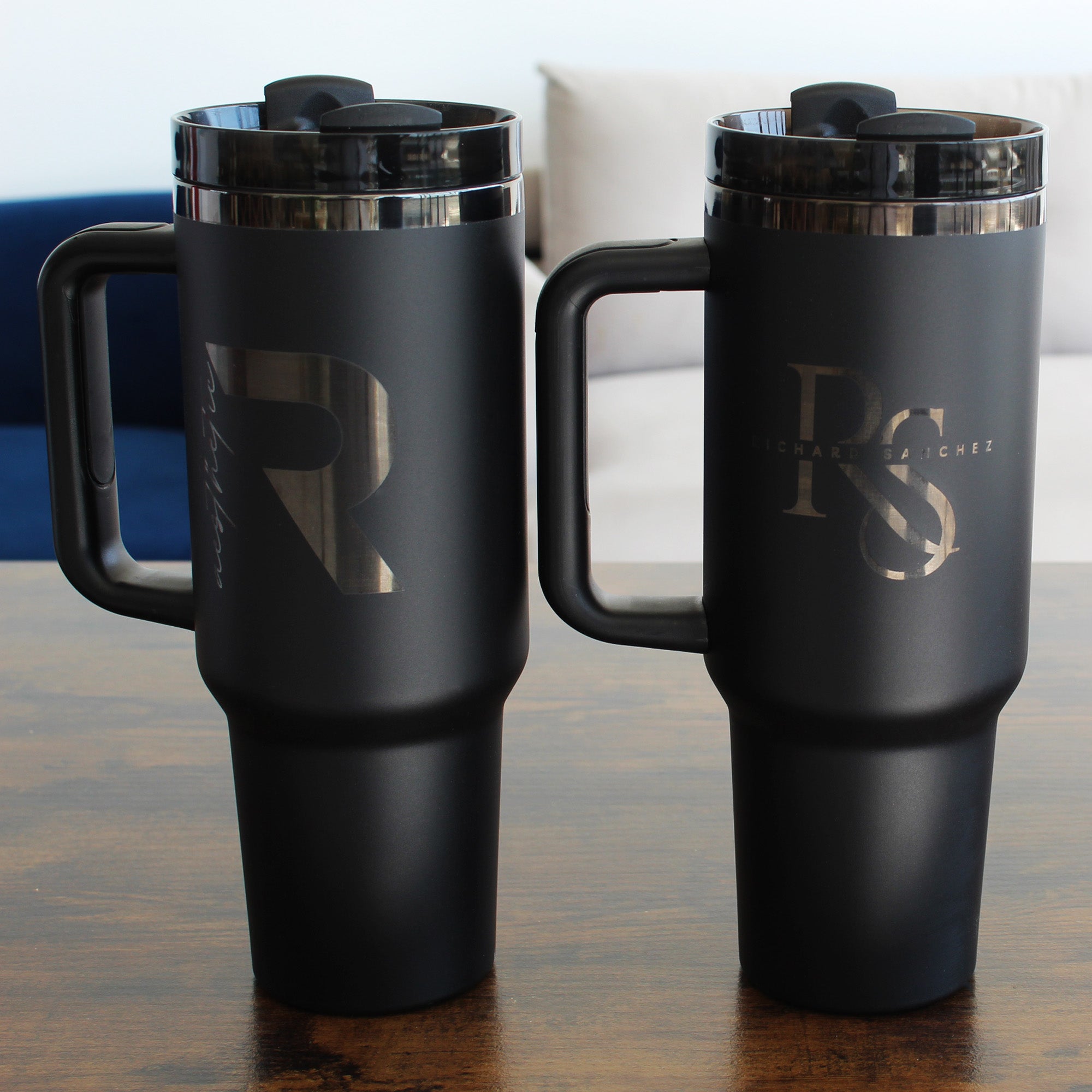 Custom 40oz Black Plated Business Logo Tumblers for Corporate and Small Businesses