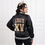 Glitter Quince XV Custom Varsity Baseball Jackets