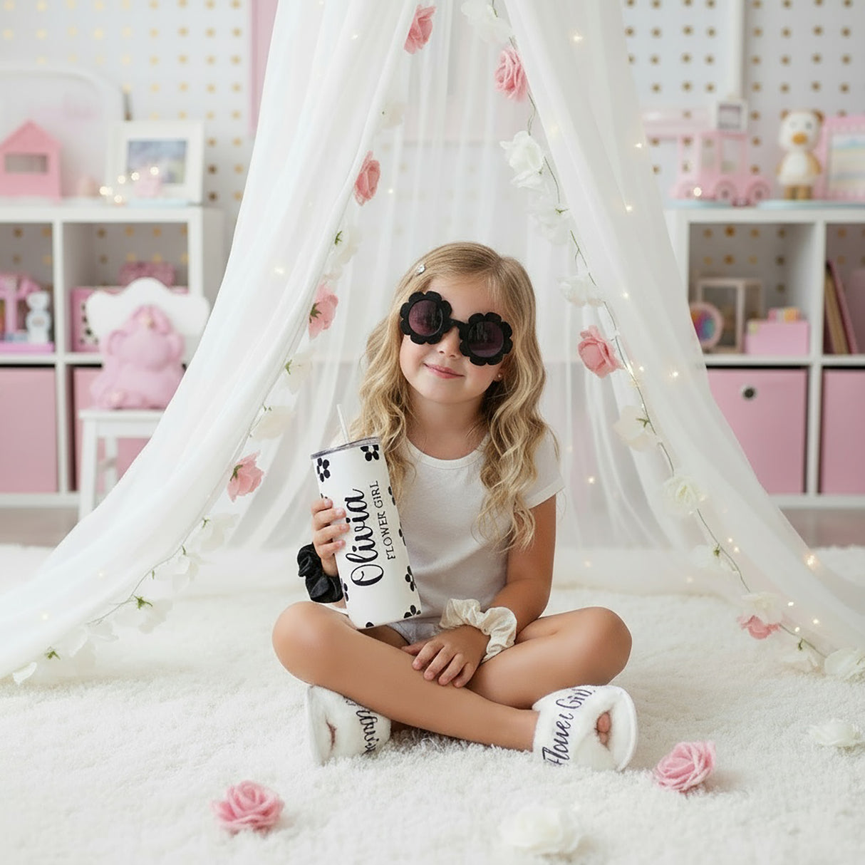 Flower Girl Proposal Bundle Gift Box, Personalized Gift from Bride for Wedding, Sunflower Bundle