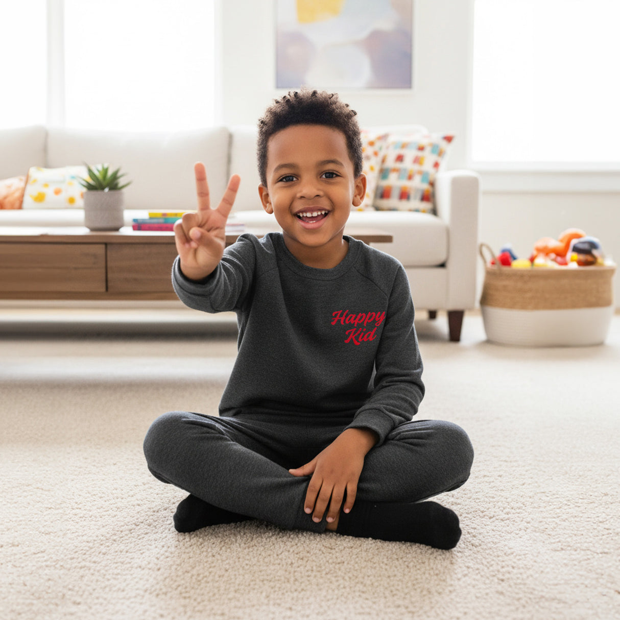 Custom Loungewear Set for Kids - Toddler to Preteen, Personalized Kids Clothing, Toddler Hoodie no Drawstrings