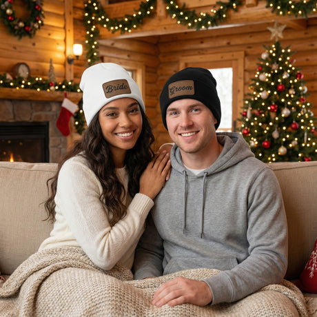 Cuffed Personalized Beanies for Adults with Name, Custom Gifts for Her and Him