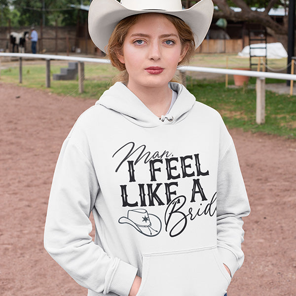 Cowgirl Bride Shirt and Bridesmaid Shirts - Sizes XS-6XL - Country Bride Sweatshirts with Western Script for Bachelorette Party and Honeymoon
