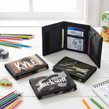 Camo Personalized Wallets for Kids with Name, Gifts for Boys