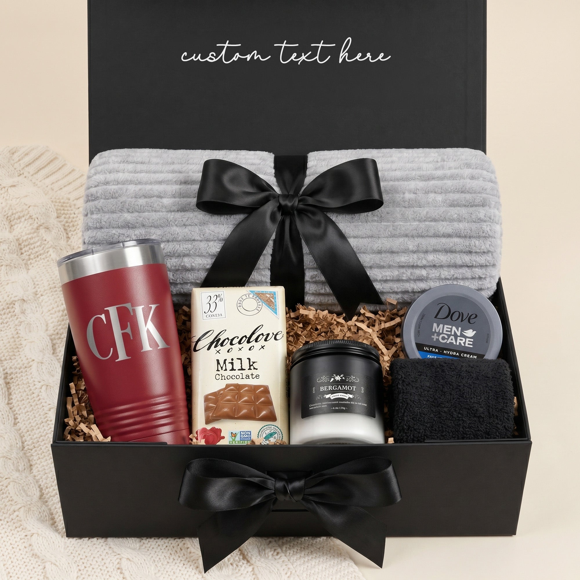 Relax & Recharge Gift Box for Men - the Cozy Blanket Edition