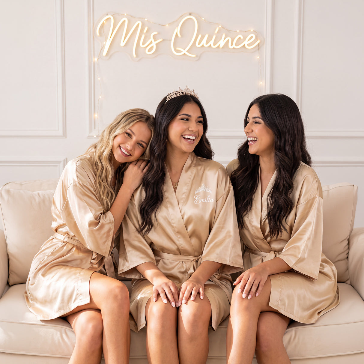 Classic Princess Quince Robe Personalized, Quinceanera Gift