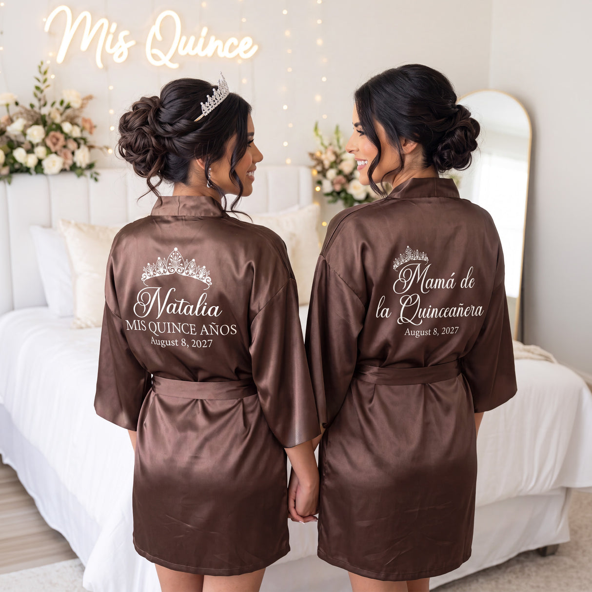 Classic Princess Quince Robe Personalized, Quinceanera Gift