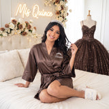 Classic Princess Quince Robe Personalized, Quinceanera Gift