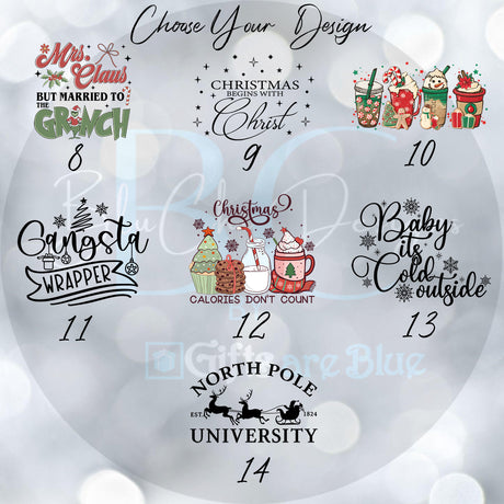 Cute Off the Shoulder Christmas Sweatshirts for Women with Multiple Designs - Gifts Are Blue