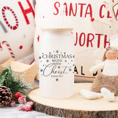 16 oz Mrs. Claus but Married to the Grinch Frosted Tumbler with