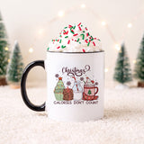 Christmas Calories Don't Count Christmas Mug - Gifts Are Blue