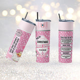 20 oz Christmas Cheer Spray Tumbler for the Holidays - Straw and Lid Included