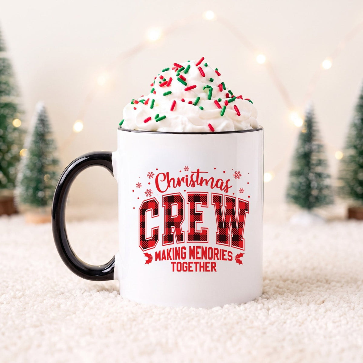 Plaid Christmas Crew Christmas Mug - Gifts Are Blue
