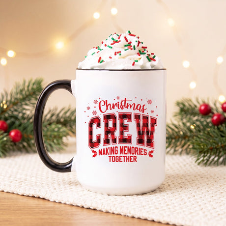 Plaid Christmas Crew Christmas Mug - Gifts Are Blue