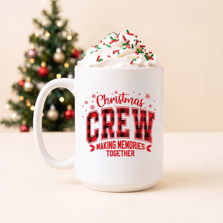 Plaid Christmas Crew Christmas Mug - Gifts Are Blue