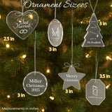 Christmas Stockings Personalized Crystal Ornament with Gift Box for Family, Variety of Shapes