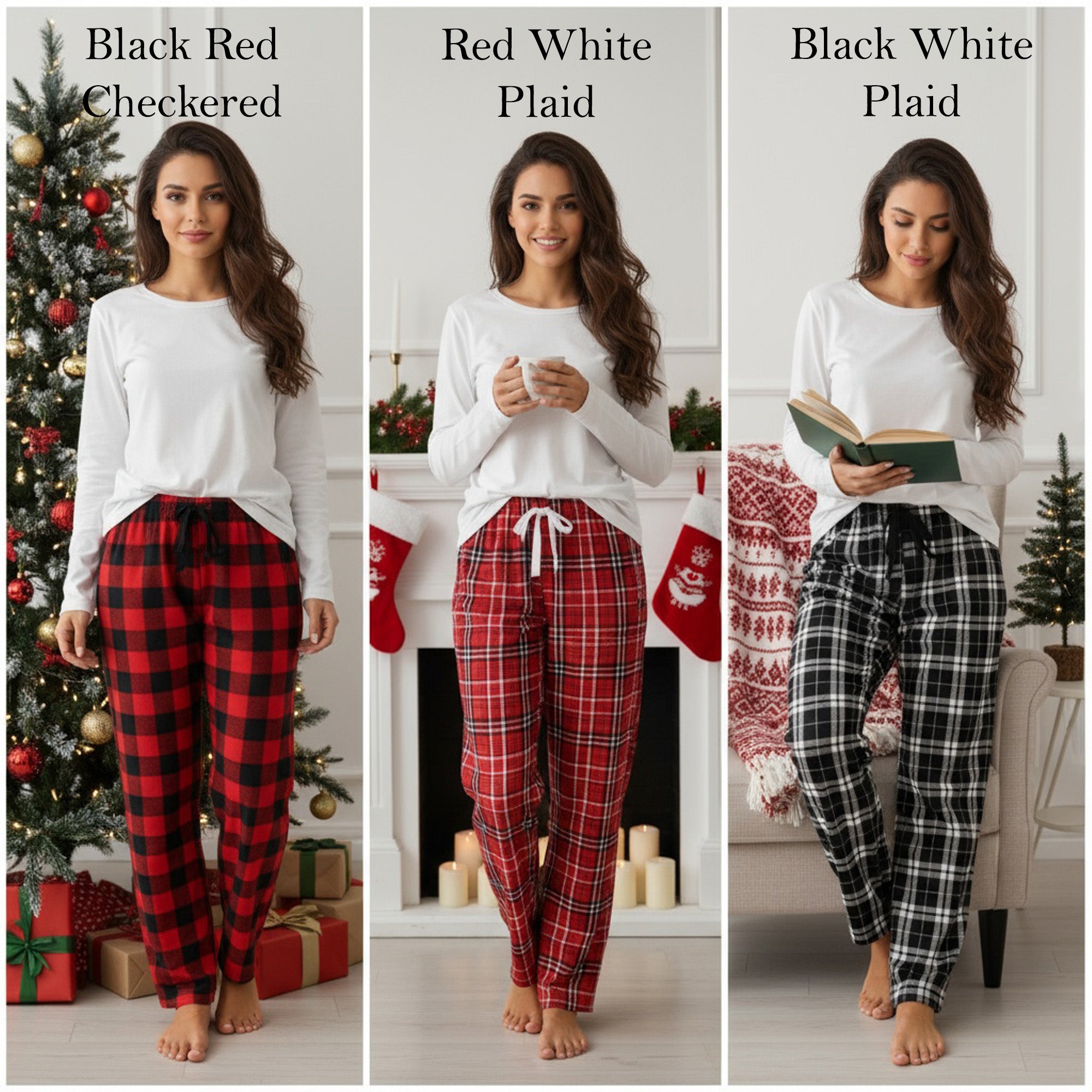 Varsity Letter Matching Family Christmas Pajamas Set for Kids and Adults