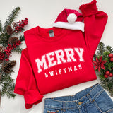 Christmas Taylor's Version Front and Back Sweatshirt - Christmas Sweatshirt - Merry Swiftmas - Sizes S to 5XL