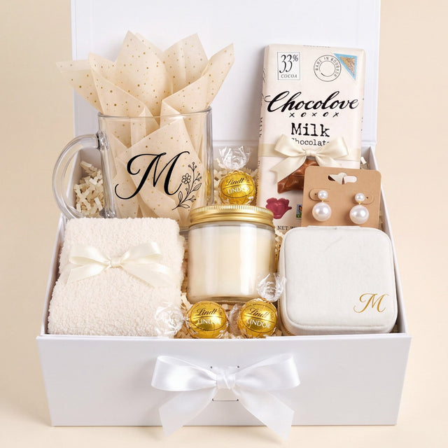 Golden Glow & Sweet Delights Gift Box for Her - Gifts Are Blue