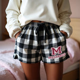 Custom College Pajama Shorts for Women, Personalized PJ Pants for College Students