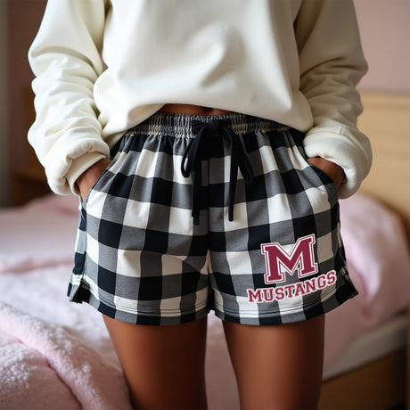 Custom College Pajama Shorts for Women, Personalized PJ Pants for College Students