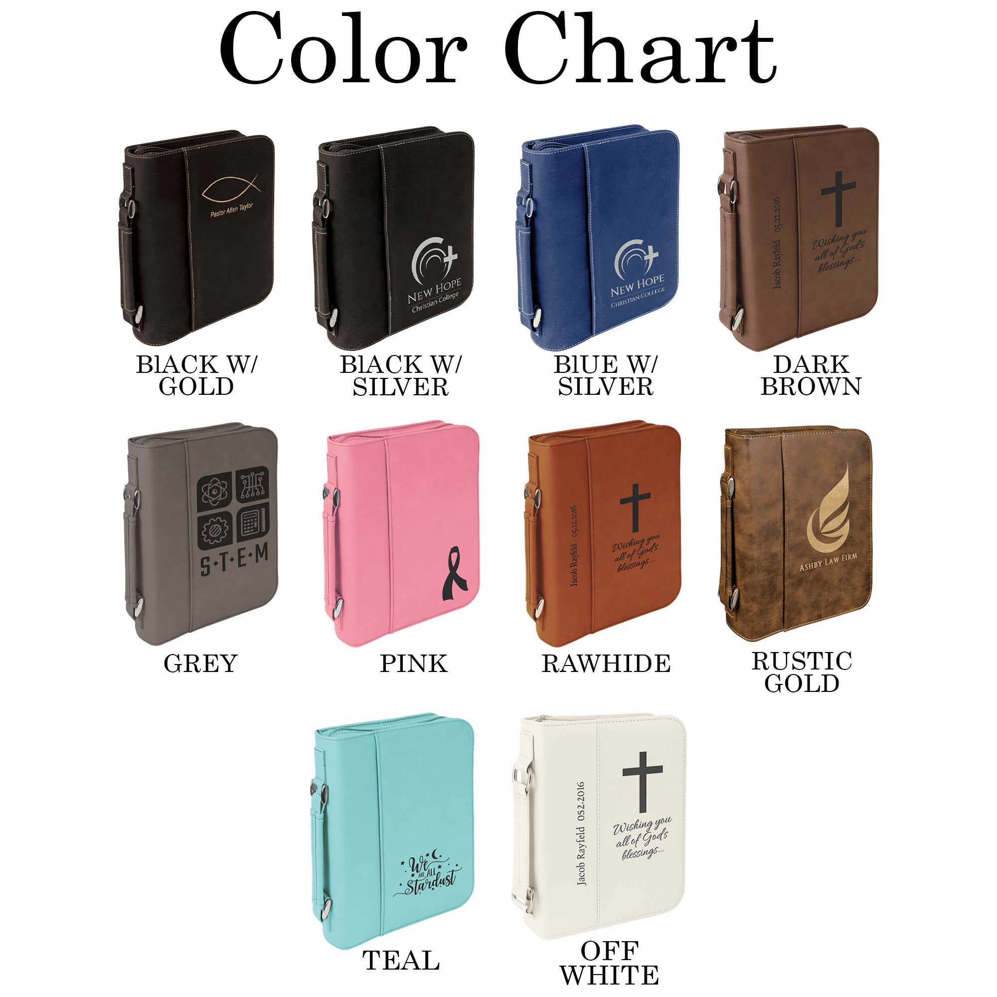 Verse w Name and Symbol Personalized Bible Covers, Christian Gifts