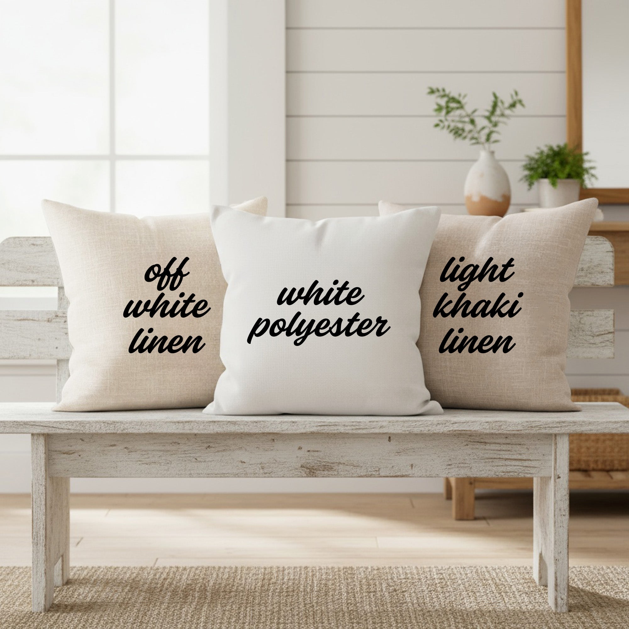 Red Bow & Trees Family Name Christmas Throw Pillow Cover and Add on Insert