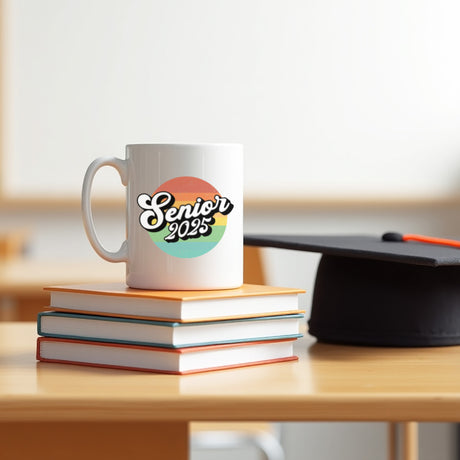Class of 2025 Mug. Super cute gift for seniors. Useful gifts for graduates. 