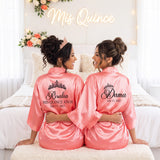 Classic Princess Quince Robe Personalized, Quinceanera Gift