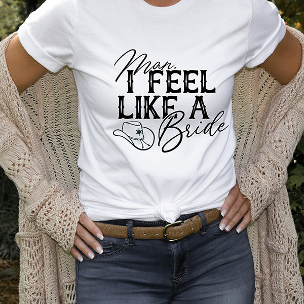 Cowgirl Bride Shirt and Bridesmaid Shirts - Sizes XS-6XL - Country Bride Sweatshirts with Western Script for Bachelorette Party and Honeymoon