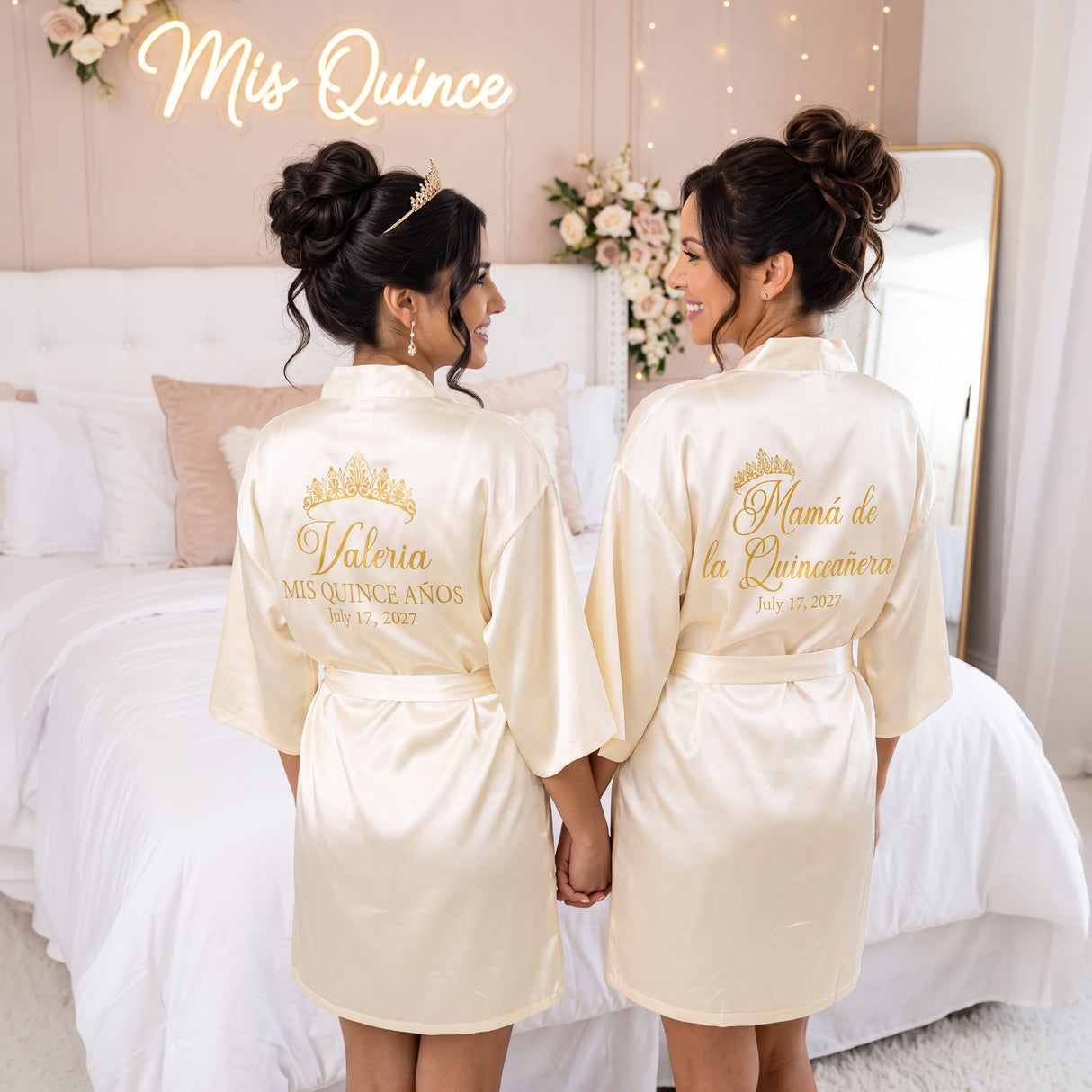 Classic Princess Quince Robe Personalized, Quinceanera Gift