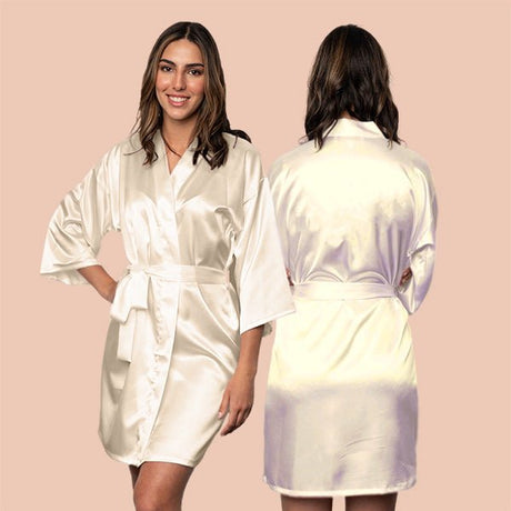Heart Template Personalized Getting Ready Robes for Women and Girls - Gifts Are Blue