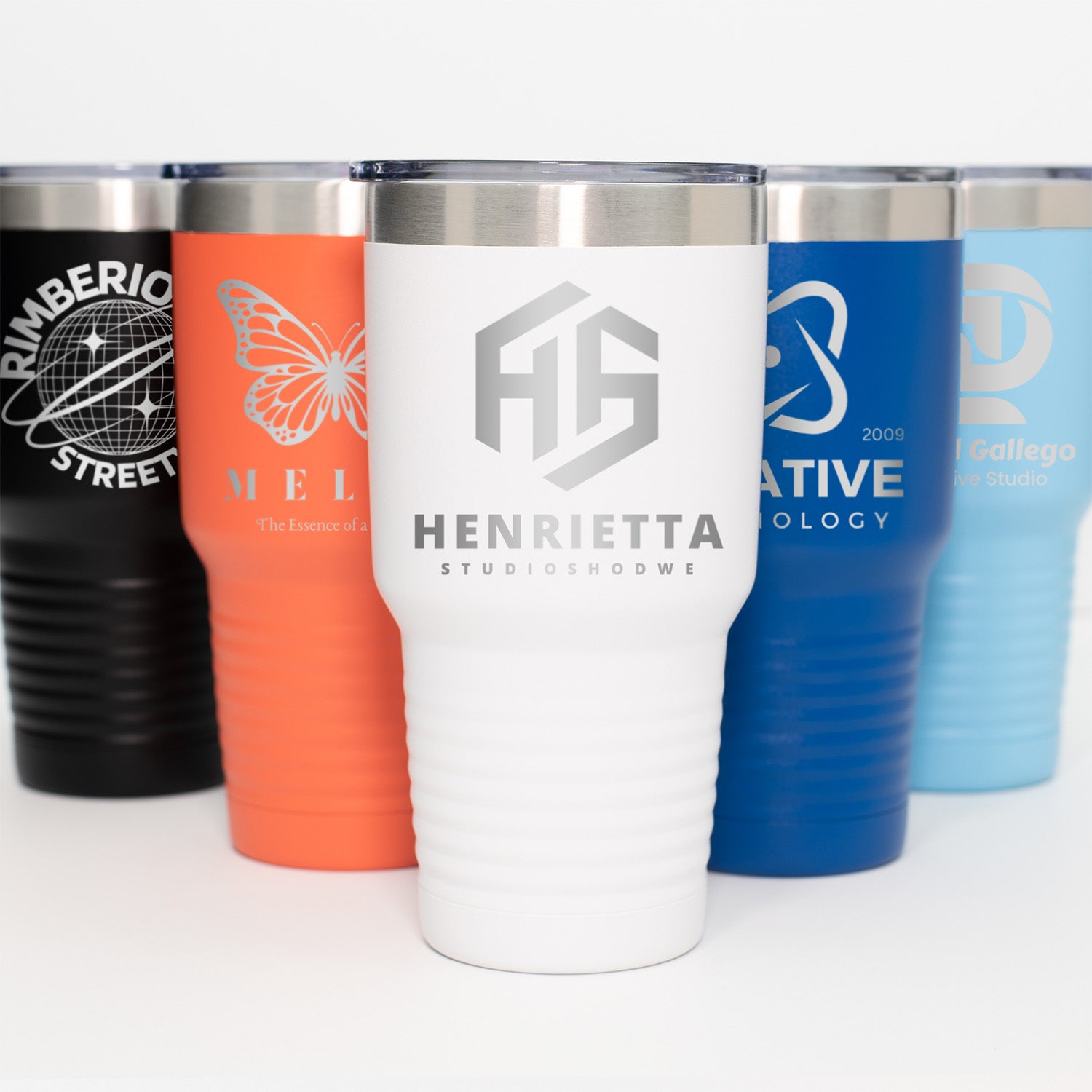 30oz Laser Engraved Custom Coporate Logo Polar Camel Tumblers for Businesses