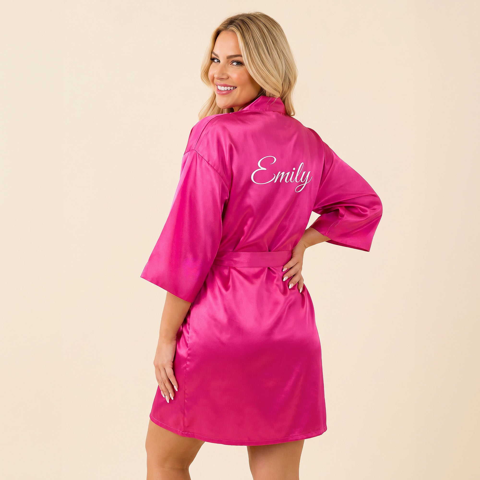 Personalized Bright Pink Robes for Women and Girls