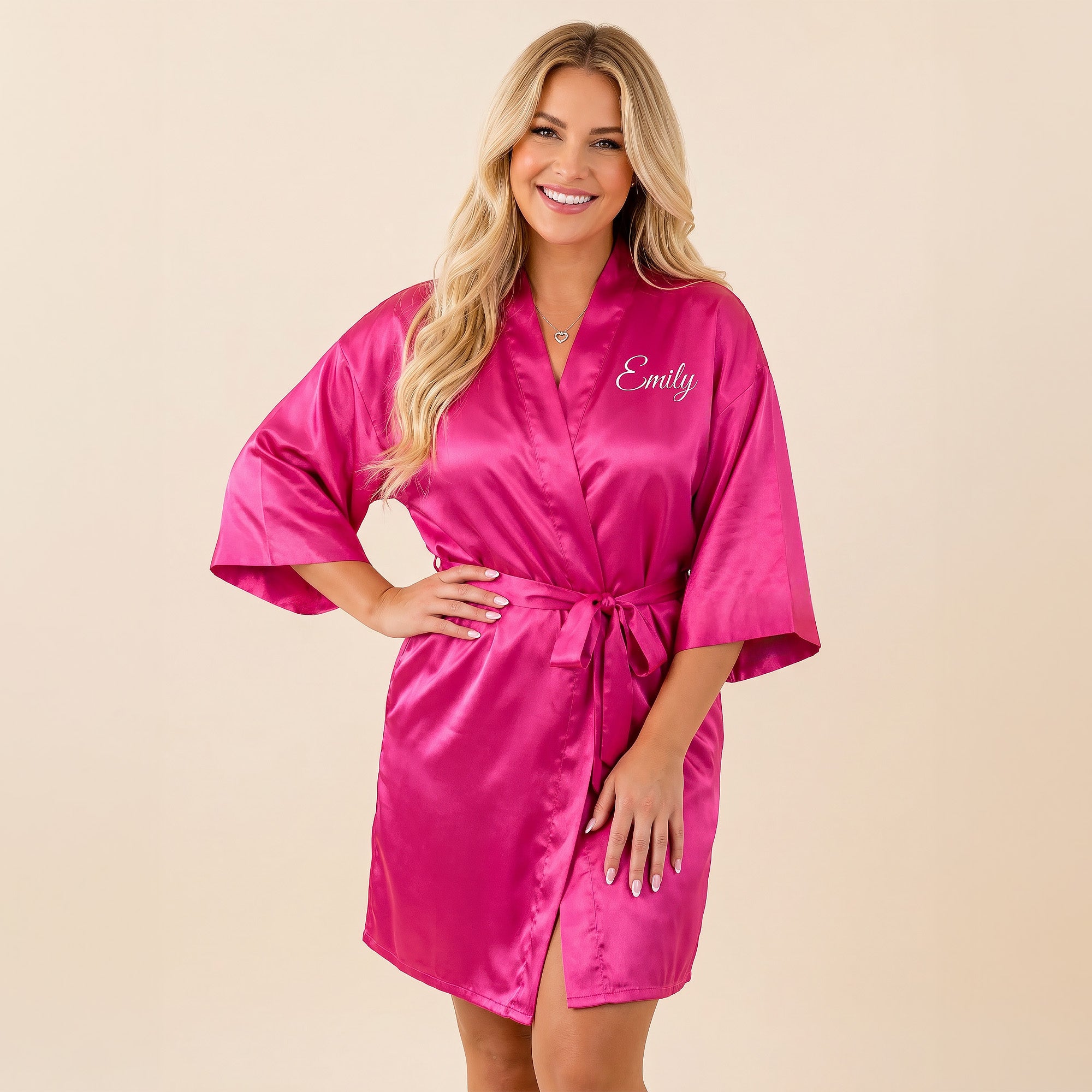 Personalized Bright Pink Robes for Women and Girls