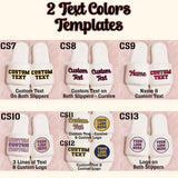 School Pride Slippers for Women, Personalized College Slides for Students and Sororities